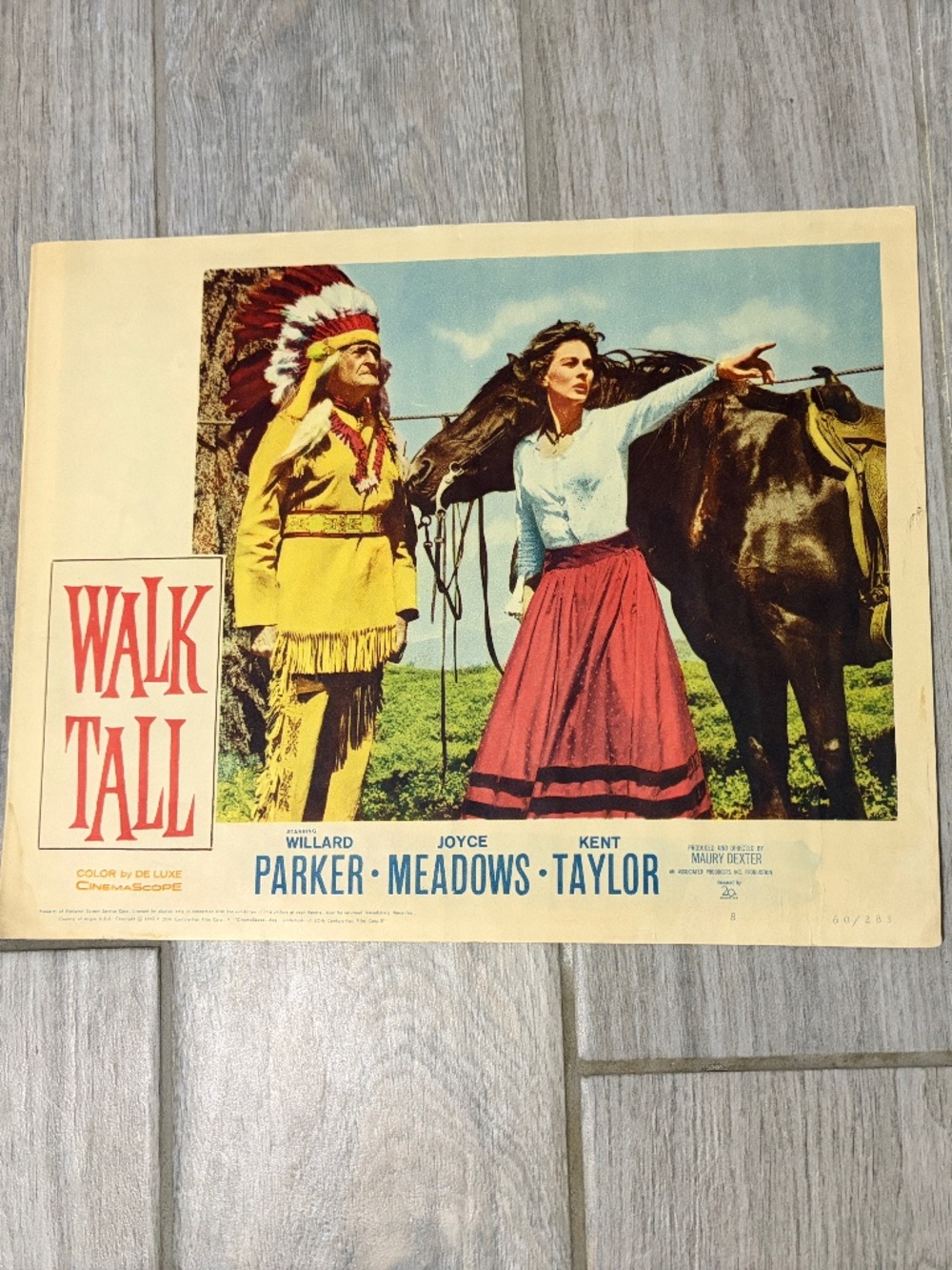 Vintage Collectable 1960 Walk Tall Hollywood Western Movie Poster 11x14